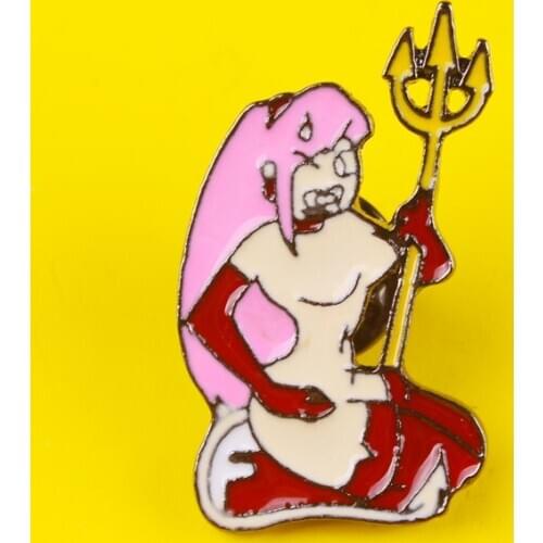 Angel and Demon Girl Badges for Backpack Badge Brooch Jewelry Enamel Pins Clothes Lapel Pin Badges Metal for Clothes Accessories