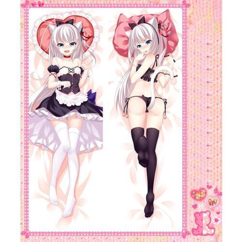Anime Cartoon Azur Lane Bolster Hugging Peach Skin 2 Way Pillow Case Pillow Cover Pillowcase Gift 78072