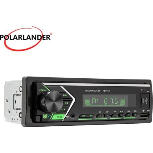 1 Din 12V MP3 Car Radio Dual Bluetooth Hands-free 4.0 87.5~108MHZ Colorful Light Audio Source Copy TF FM 2SUD 12V 60Wx4