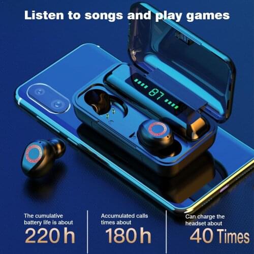 Bluetooth 5.0 Wireless Headset In-Ear Earbuds Noise Cancelling Gaming Earphones IPX7 Waterproof Sports Headset For Phones