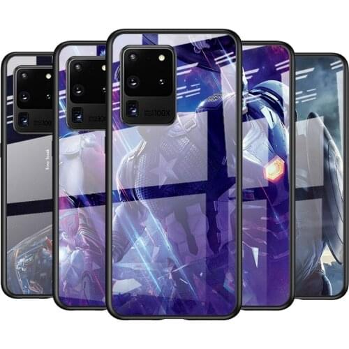 Tempered Glass Cover Avengers super hero cool For Samsung Galaxy S21 Ultra Plus 5G M51 M31 M21 Shockproof Shell Phone Case