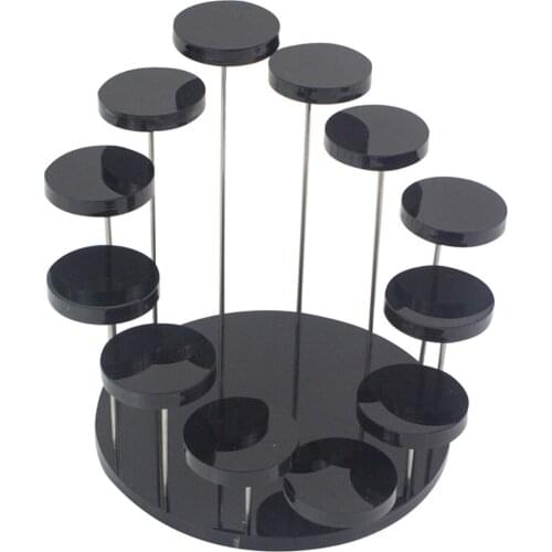 Jewelry Display Stand Multi-layer Round Jewelry Display Station 12 Round Acrylic Ring Display Racks Birthday Gifts