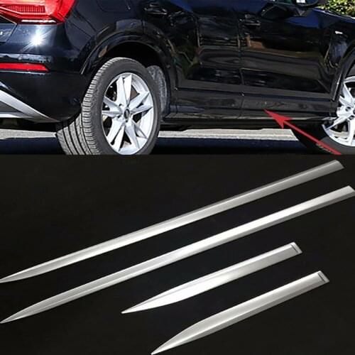For Audi Q2 2017 2018 2019 ABS Chrome Car Side Door Body Cover Moulding Trim Strip Car Exterior Accessories