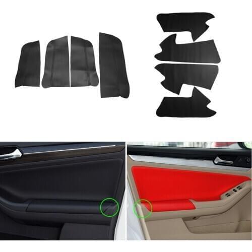 Interior Car Microfiber Leather Door Armrest Panel Cover Protective Skin Trim For VW Jetta MK6 2015 2016 2017 2018