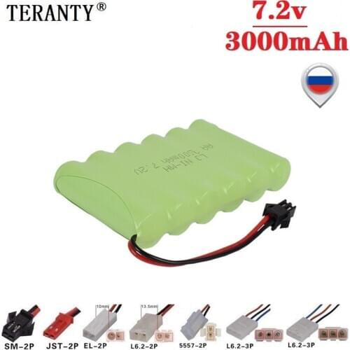 M Model ) 7.2v 3000mah NiMH Battery For Rc toys Car Tanks Trains RC Robots Boats Gun Ni-MH AA 700mah 7.2v Rechargeable Battery