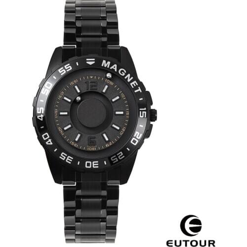 EUTOUR Magnetic Mens Watch Quartz Man Women Watches Ball Show Steel Strap Fashion Casual Wrist Watches erkek kol saati 2021 E026