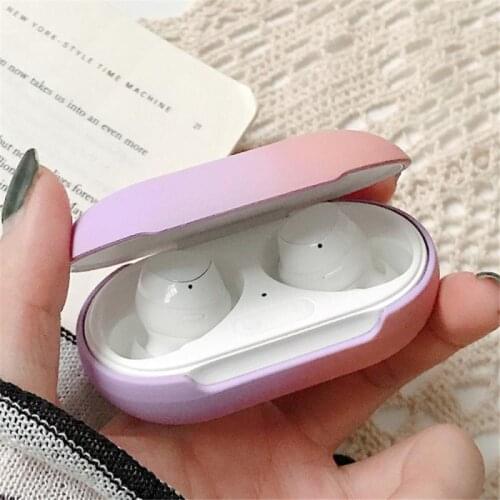 Gradient Colour Matte Hard Plastic Case For Samsung Galaxy Buds+ Plus Earphone Headset Protective Cover For Galaxy Buds Case