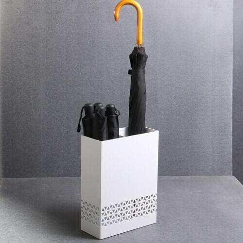 Metal Umbrella Holder Carved flower Iron Office Walking Stick Holder Bin Storage Basket Rack modern home decor