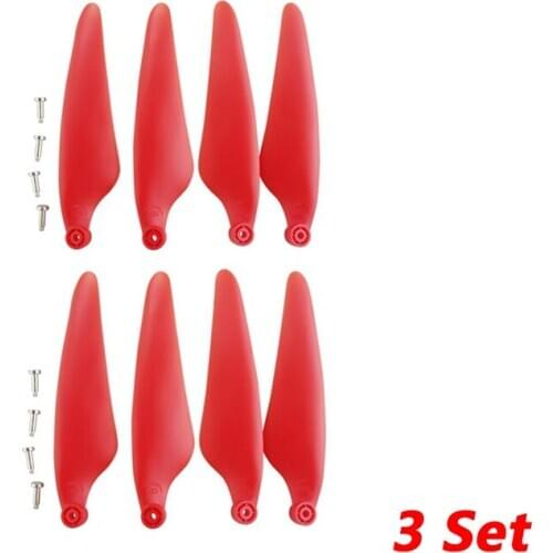 3Set H117S Propeller Props CW CCW Blade Spare Part for Hubsan H117S Zino RC Quadcopter Drone Foldable Propeller Blade Set Red