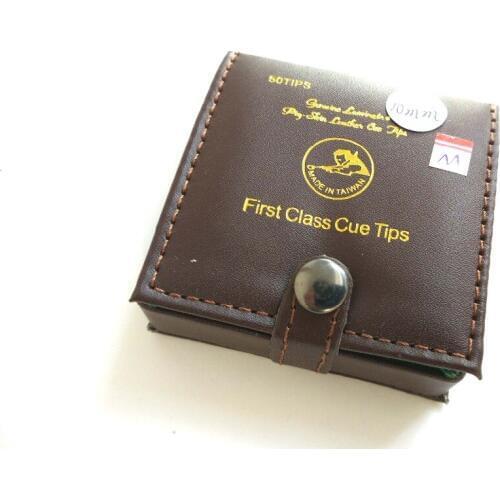 Freeshipping 50pcs/lot Original Taiwan 10mm First Class Snooker cue tips M High quality leather tips Billiards supplies