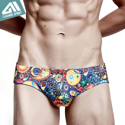 New Beach Surfing Mens Swimwear Low Sexy Mens Swim Brief Sportive Beachwear Men Swimsuit Surf Sea Swimming Briefs E407