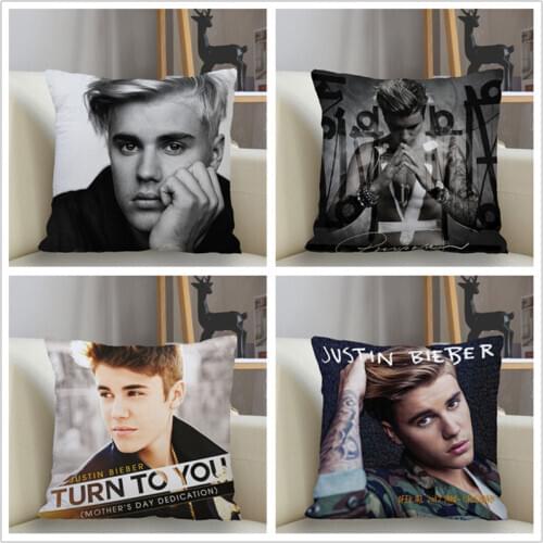 Musife New Custom Justin Bieber Pillowcase Sofa Decorative Cushion Cover Pillowcase Home Decor Drop Shipping Wholesale
