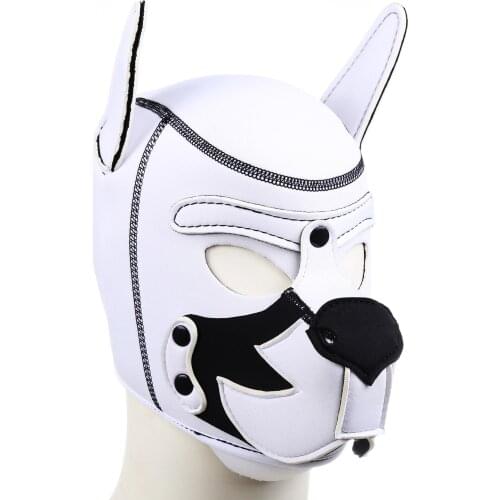 New Foxhound Puppy Cosplay Dog Hoods Mask Flirting Sex Toys for Men Women Fetish Slave Bdsm Bondage Role Play Erotic Costumes