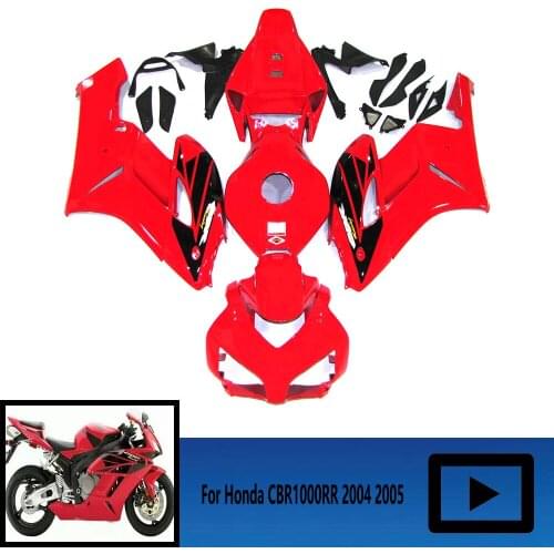 For HOANDA CBR1000RR 04 05 CBR1000 2004 2005 CBR 1000RR 2004 2005 Injection Red Fairing For Fairing Kit