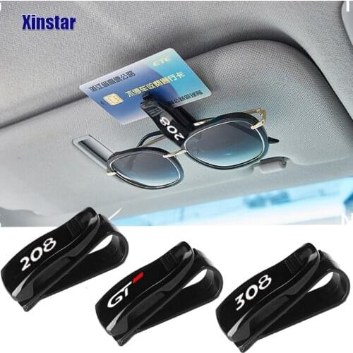 Plastic Car Glass Clip Sunshade Decoration Sticker For Peugeot 106 107 108 206 207 208 2008 3008 306 308 307 508 407