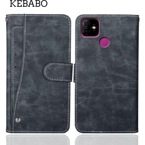 Luxury Wallet Itel Vision 1 Plus Case 6.5" Vintage Flip Leather Business Protective Cover For Itel Vision 1 Plus Case