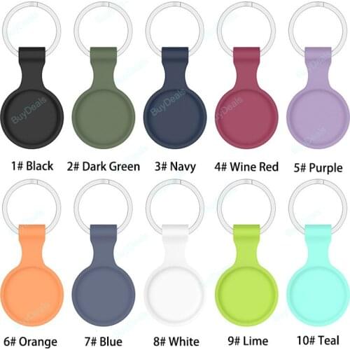 Silicone Case Shock-proof Protective Cover with Key Ring For Airtags Anti-Lost Smart BT Wireless Locator Tracker