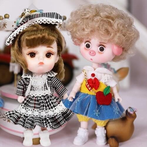Dream Fairy 1/12 BJD DODO Doll Vintage and Perky style 14cm mini doll 26 joint body Cute children gift toy ob11
