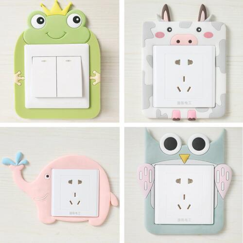 Cartoon Washable Luminous Light Switch Sticker Cover Wall Living Room Christmas Decorative Sticker Socket Switch Protector