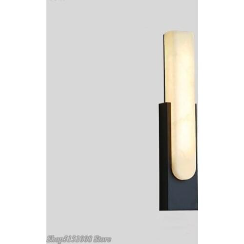 Artificial Marble LED Wall Lights Metal Base Parlor Corridor Wall lamp Surface Mount Loft Wall Decor Room Wall light Fixtures