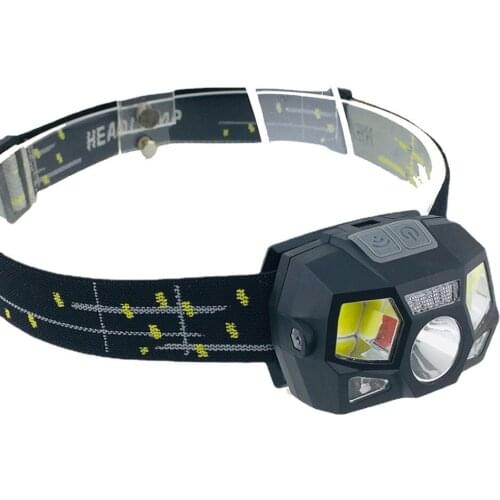 New Outdoor Waterproof Super Bright Induction Head LED StrongLight Fishing Infrared Headwear Miners Lamp AtNight Solar cell