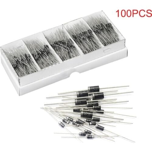 100PCS 1N4001 1N4004 1N5817 1N5399 DO-41 Rectifier Diode UF4007 FR107 FR157 FR207 HER107 HER108 HER208 RL207