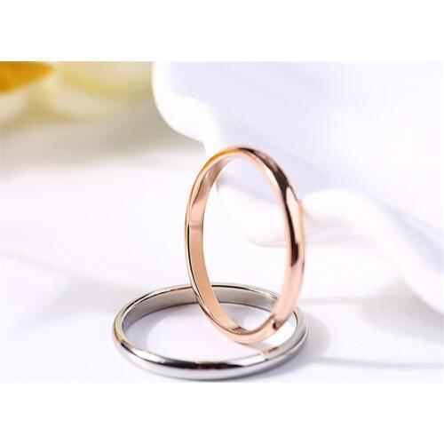 Martick High Polishing Couple Rings Gold Filled/Rose Gold/Silver Color For Woman Man Simple Wedding Rings Size 4-10 R9