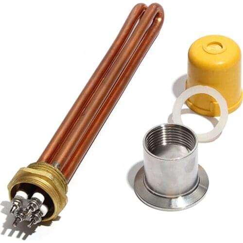 1 Inch/DN25 Immersion Water Heater Part with Accessory All Copper Electric Heating Element 220V 3KW/6KW/9KW/12KW