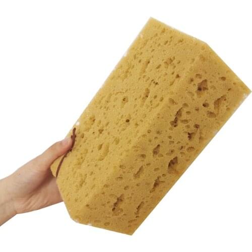 1 Pcs Absorbent Coral Sponge Macroporous Car Auto Washing Sponge Block Honeycomb Car Cleaning Cloth Yellow Car Cleaner Tools