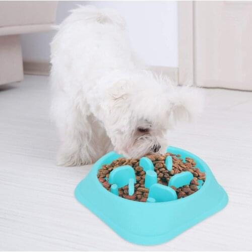 1PC Pet Bowl Slow Feeding Puzzle Feeder Anti-Choking Slow Food Bowl Non-Slip Padded Dog Bowl Non-Toxic And Tasteless
