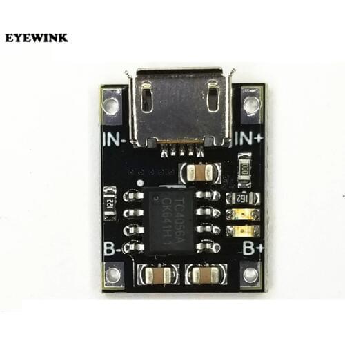 10PCS Single Cell Lithium Battery Charging Charger Module 1A 5V-6V 4.2V TC4056 TC4056A Micro USB Power Supply Board TP4056