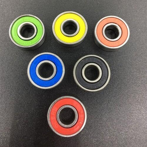 10Pcs ABEC9 608 RS Inline Roller Skate Wheel Bearing 608 RS Anti Rust Skateboard Ball Bearings 608RS Red Sealed 8x22x7 mm Shaft