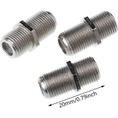 10 Pcs Joiner Barrels Connector F Plug Coupler Adaptor 4 Sky Plus HD TV Coax Cable