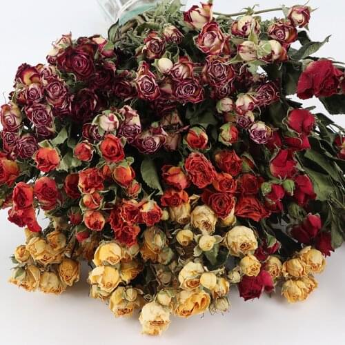 100g/40-50cm Preserved Rose Flower Dried Nature Fresh Eternell Floral Wedding Favor Home ValentinesDay Gift Decor Christmas