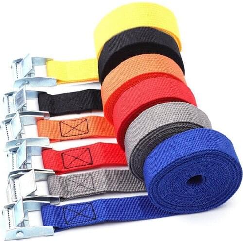 2M Buckle Tie-Down Belt Cargo Straps With Metal Buckle Tow Rope Strong Ratchet Bel Car Accessories Press Buckle Ratchet Belt