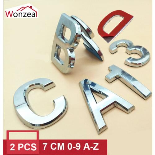 3D 5cm/7cm ABS Self Adhesive Door Number Sign Number Digit Apartment Hotel Office Door Address Street Number Stickers Plate Sign