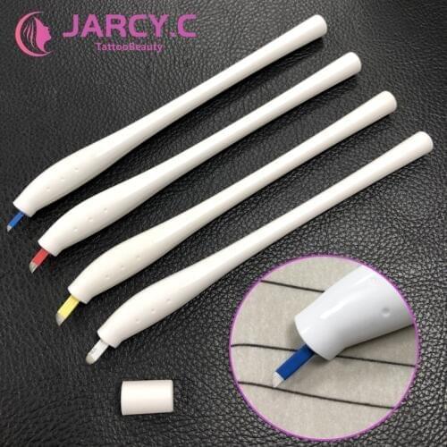 20pcs Disposable Manual Eyebrow Microblading Pen With Diameter 0.18mm 7CF/9CF/16U Needles Blade Manual Microblade Needle Tools