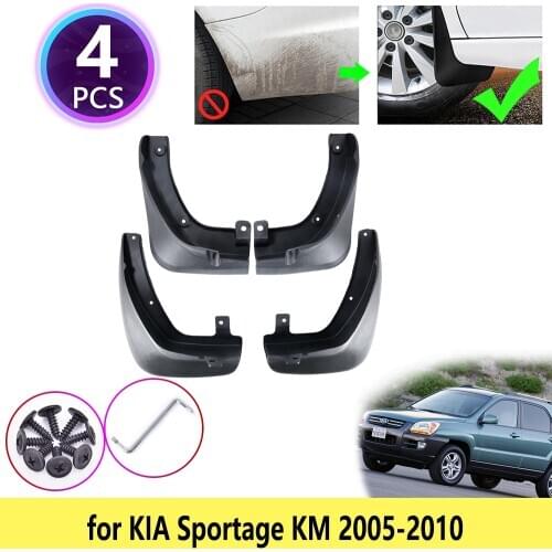 4PCS for KIA Sportage KM 2005 2006 2007 2008 2009 2010 New Mudguards Mudflaps Fender Mud Flap Splash Guards Car Rear Accessories
