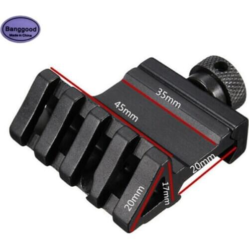 45 Degree Angle 4 Slots Tactical Offset 20mm Quick Release Picatinny Weaver Rail Mount Adapter Rifle Scope Hunting Accessories