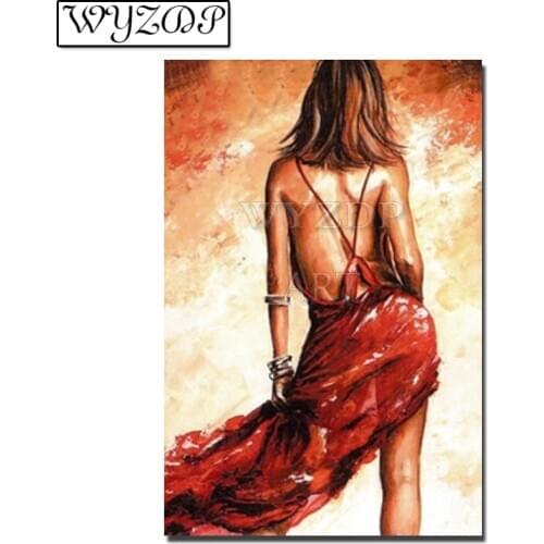 5D Diamond painting Dancer Picture Full Square/Round Mosaic Embroidery Cross stitch Resin Gift Kits Home decor WYZWYZ190922