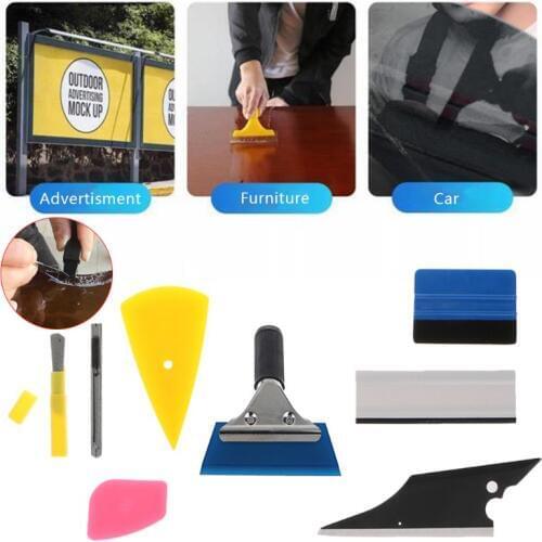 8 Pcs Multifunction Vehicle Car Window Tint Wrapping Vinyl Tools Squeegee Scraper Applicator Kits Set