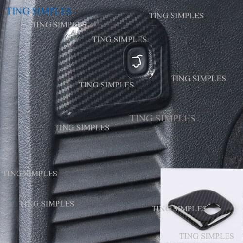 ABS chrome Carbon Grain Car Tailgate Switch Button Overlay Cover Trim For Jeep Grand Cherokee 2014 2015 2016 2017 2018 2019