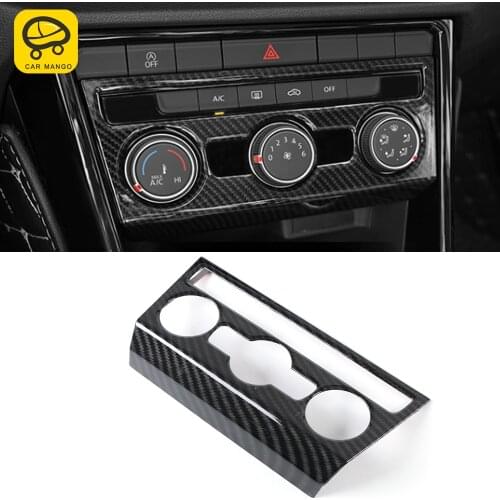 CarManGo Car Accessories Center Console A/C Switch Panel Frame Trim Sticker Cover Decoration for VW Volkswagen T-Roc 2017-2020