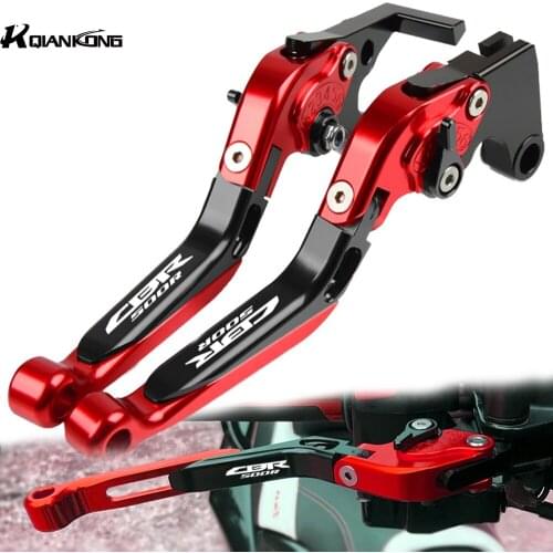 CBR500R LOGO Motorcycle CNC Brake Handle Adjustable Brake Clutch Levers for Honda 2013 2014 2015 2016 2017 2018 2019 CBR 500R