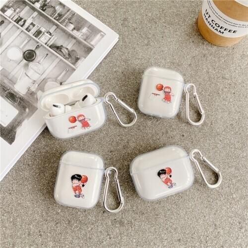 Anime Basketball Slam Dunk Earphone Case for Airpods 1 2 3 Pro Charging Box Soft Wireless Bluetooth Headphone Protective Cover