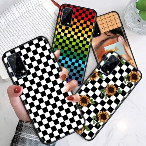 Black And White Chess For Realme V15 X50 X7 X3 superzoom X2 C17 C11 C3 7i 7 6i 6S 6 5 Narzo 20 5G Pro Soft Phone Case