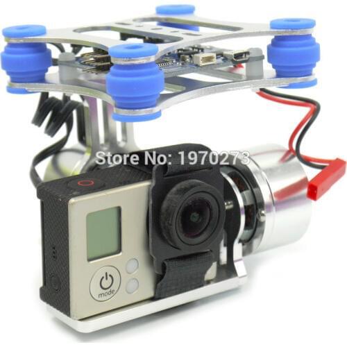 CNC 2 Axis Metal Brushless Gimbal FPV Quadcopter BGC w/ Controller for GoPro 3 Camera Walkera X350 Pro