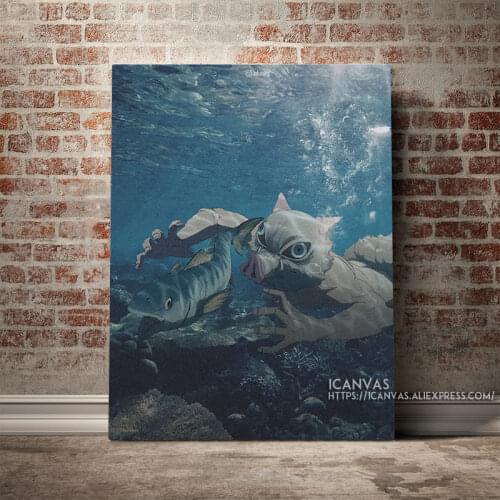 Inosuke Demon Slayer Real life art Decoration Prints Home Decor Canvas Living Kids Room Bedroom Painting Wall Art Studio Poster