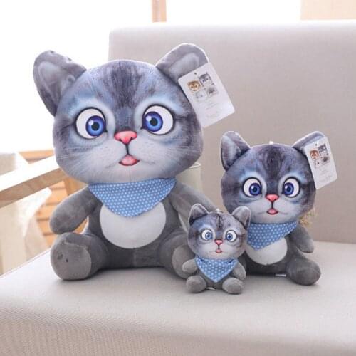 Stuffed Toys Lovely Cartoon Animal Stuffed Toys Cute Cat Shaped Soft Plush Pillows Doll Girls Valentine Day Gifts Ornament Gift