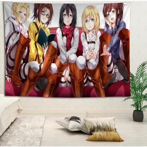 Attack on Titan wall decor tapestry layout room painting background wall decoration bedcloth tapestries custom logo